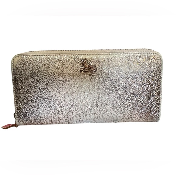 Christian Louboutin Gold-Silverer Wallet with the Red Louboutin Shoe - Picture 2 of 5